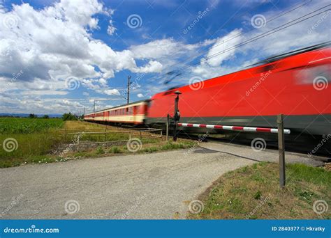 Train Passing Through A Railwa Stock Image Image Of Traffic Danger