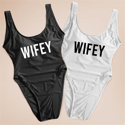 Wifey And Bridesmaid Swimsuits Bridal Party Swim Wear At Pretty Robes