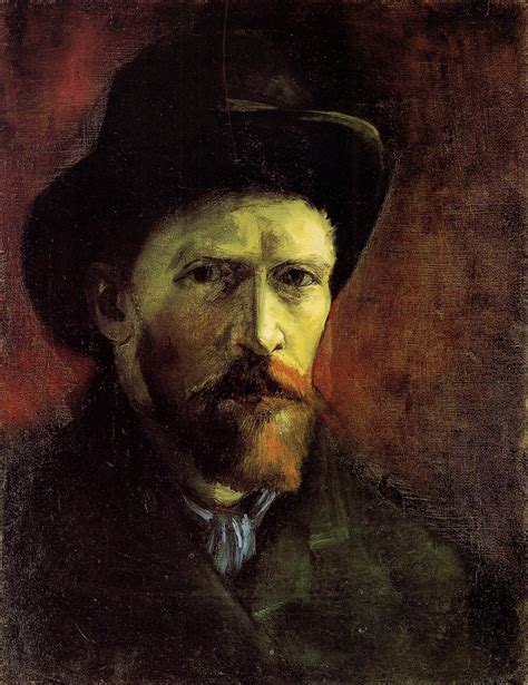 Self Portrait With Dark Felt Hat Vincent Van Gogh Wikiart Org