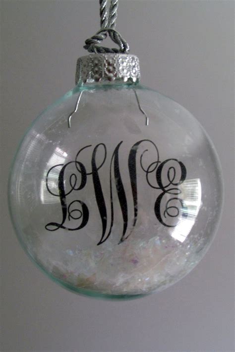 Monogrammed Christmas Floating Ornament Floating Ornaments Christmas