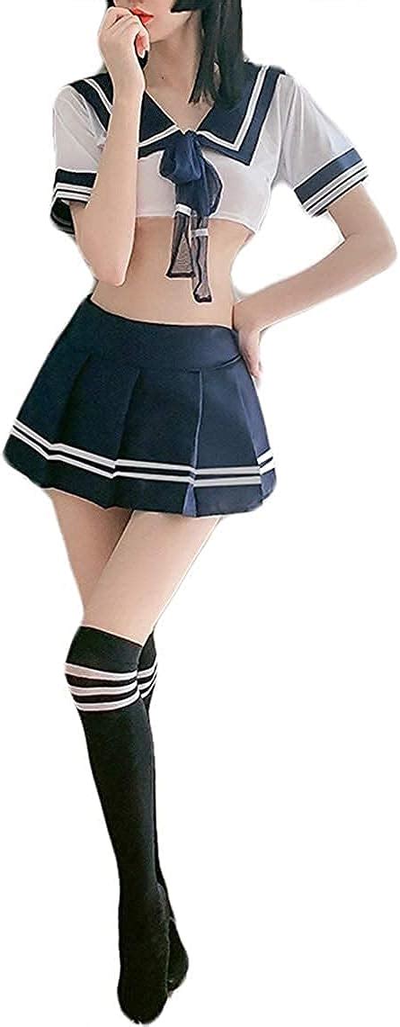 Japanese School Girl Outfit Sexy Schoolgirl Lingerie Costume Fancy Dress Role Play
