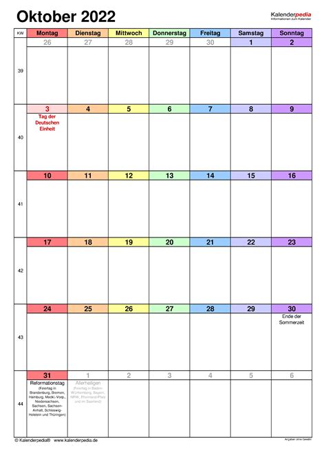 Kalender Ab Oktober 2022 Kalender Ausdrucken