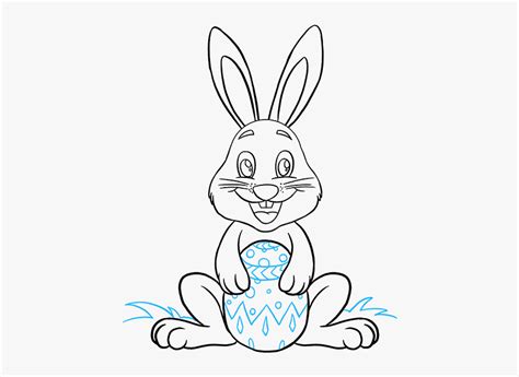 How To Draw An Easter Bunny Easy Draw Easter Bunny Hd Png Download