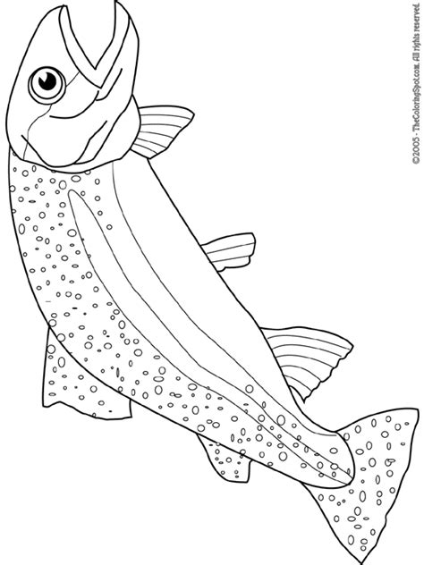 Trout Coloring Page Audio Stories For Kids Free Coloring Pages