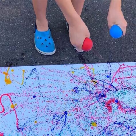 Balloon Splatter Painting Ages 3 ⋆ Raising Dragons