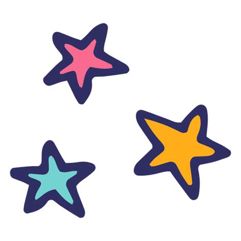 Diseño PNG Y SVG De Dibujos Animados Icono De Estrellas Para Camisetas