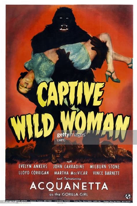 Captive Wild Woman Poster Us Poster Art Evelyn Ankers 1943 News