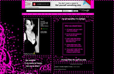 Pinknblack Star Myspace Layout By Chelebelle On Deviantart