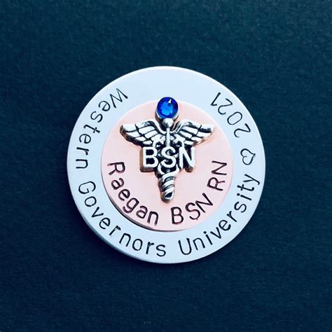 Personalized Nursing Pin Lpn Bsn Rn Customized Nurse Pin Etsy