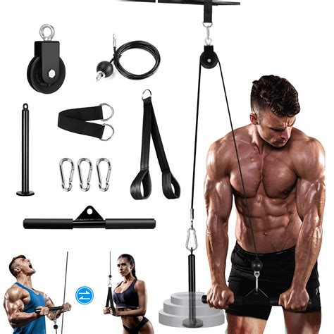 Buy Fitness Lat And Lift Pulley System Home Gym Equipment Pulley Cable