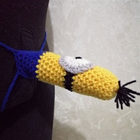 Crochet Sexy Men Minion Thong Penis Warmer Great T For Etsy