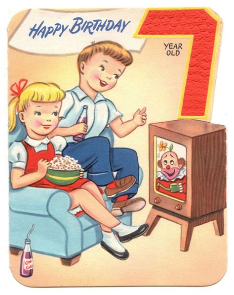 Kids Watch Cartoons On Old Tube Television Tv Vintage Childrens