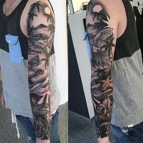 Island ink temporary tattoo set go on a tattoo voyage with our island ink temporary tattoos. 100 Palm Tree Tattoos For Men - Tropical Design Ideas