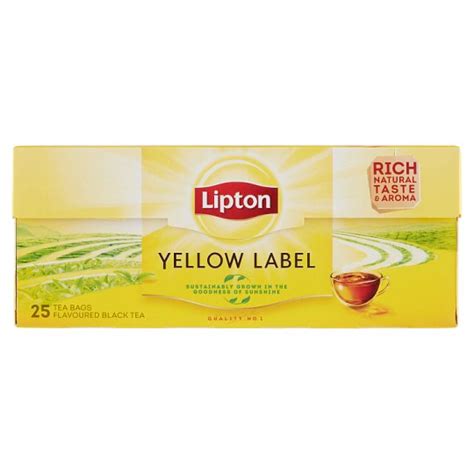 Lipton Yellow Label Flavoured Black Tea 25 Tea Bags 50 G Tesco Groceries