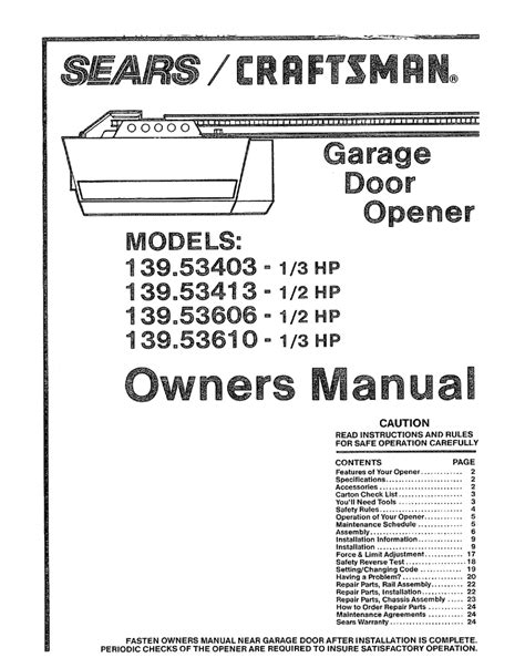 Craftsman 1 2 Hp Garage Door Wiring Diagram Wiring Diagram