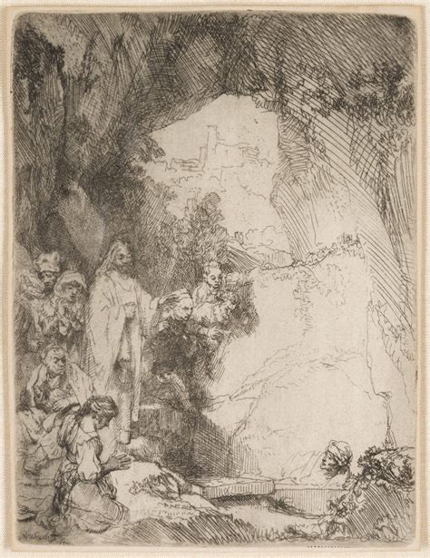 Rembrandt Etching The Raising Of Lazarus Small Plate Christopher