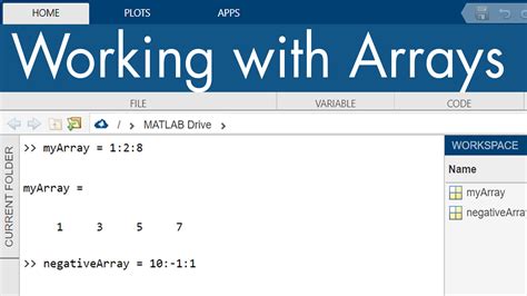 Working With Arrays In Matlab Video Matlab