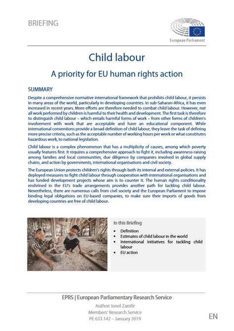 Child Labour A Priority For Eu Human Rights Action Cde Almería
