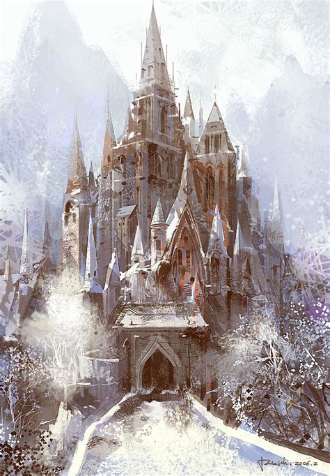 Paperblue Studio Castle Snow Mountain Fantasy Pinterest