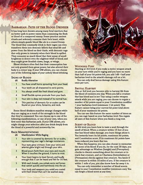 Updated Vampiric Barbarians — Dnd Unleashed A Homebrew Expansion For