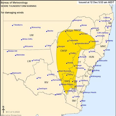 Nsw Weather Severe Thunderstorm And Weather Warning Issued For Nsw