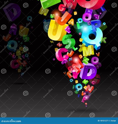 Abstract Rainbow Letters Stock Vector Illustration Of Lilac 18151271