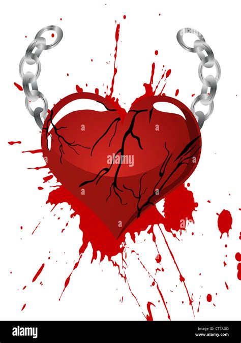Heart With Chains Stock Photo Alamy