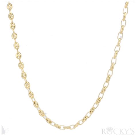 14k Yellow Gold Puff Gucci Link Chain 5mm24in Pg