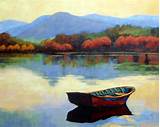 Row Boat Oil Paintings Photos