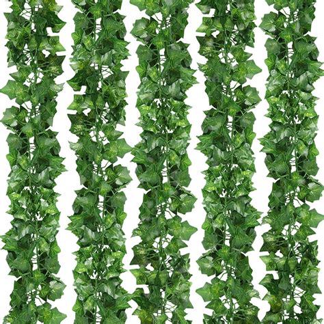 Our faux ivy grass wall panels use high quality safe material, which does not release toxic smell. 24pcs 165 Feet Artificial Ivy Hanging Plants Fake Vine ...