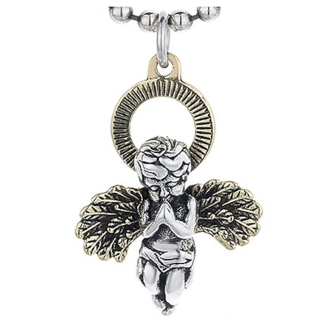 Mens Sterling Silver Guardian Angel Pendant Bijouxstore Webid1783