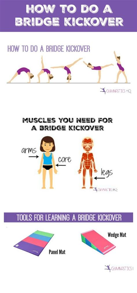 How To Do A Bridge Kickover How To Do Gymnastics Gymnastics Stretches