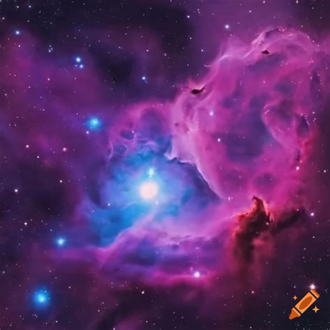 Purple Nebula In Outer Space On Craiyon