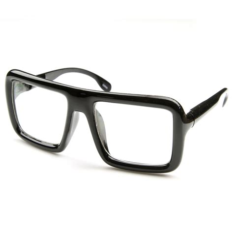 Cool Large Hipster Super Block Thick Square Frame Clear Lens Glasses