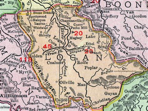 Logan County West Virginia Map