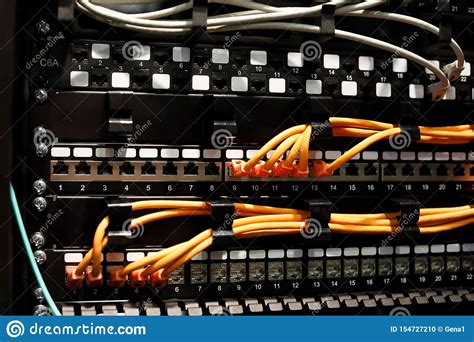 Geniflex network cabinets, innovative housings for your network technology. Indoor Network Cabinet With CAT6A Patch Panels Stock Photo ...