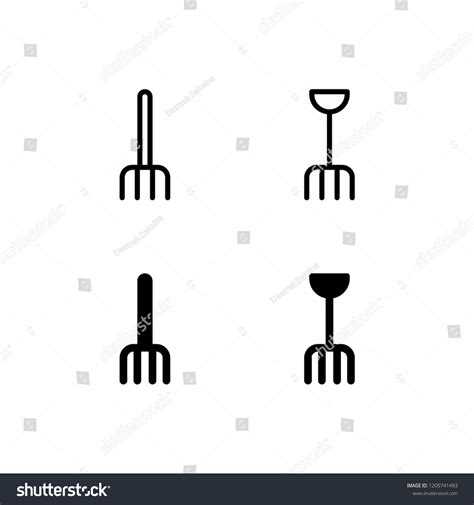 Pitchfork Icon Design. pitchfork, garden, farm, fork, tool, icon, logo, vector, symbol, set 