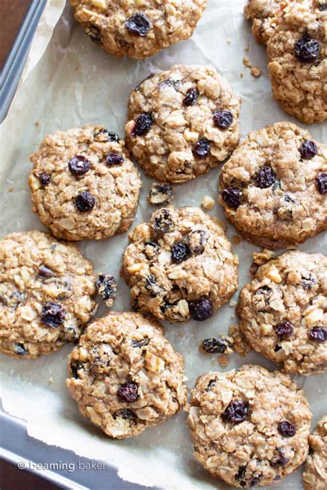 Amazing Chewy Vegan Oatmeal Raisin Cookies Gluten Free Beaming Baker