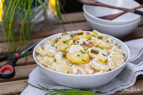 Kartoffelsalat mit Speck und Mayonnaise für jeden Anlass