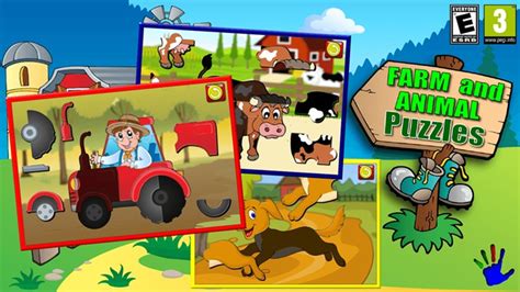 Kids Farm And Animal Jigsaw Puzzle Shapes Educational Young Childrens
