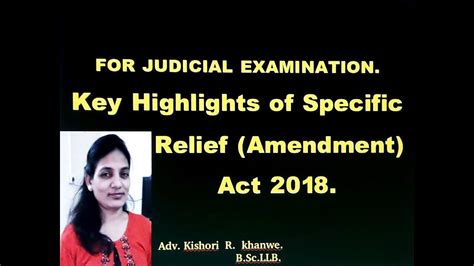 (2) it extends to the whole of india except the state of jammu and kashmir. Key Highlights of Specific Relief (Amendment) Act 2018 ...