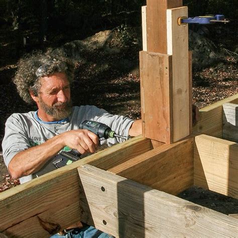 How To Attach Deck Railing Posts With FastenMaster Fine Homebuilding In Deck Railings