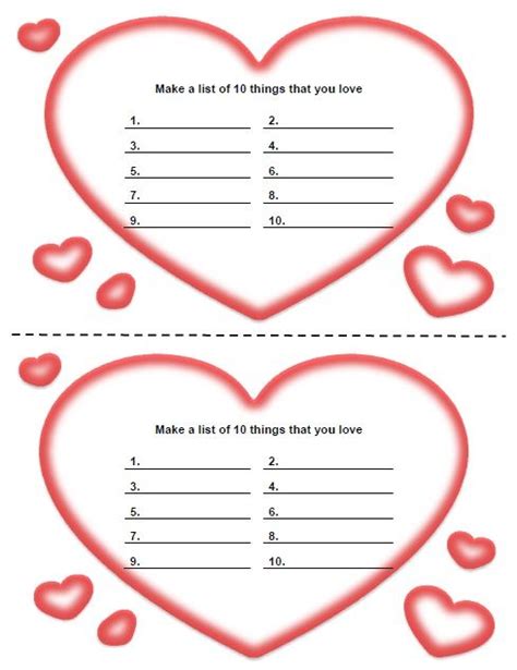 10 Things I Love Template Valentines Dayhtml