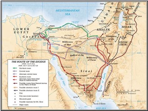 The Route Of The Exodus Map 9780805439724 Equipping The Church