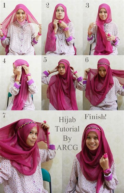 Cara Mudah Memakai Jilbab Segi Empat Cantik