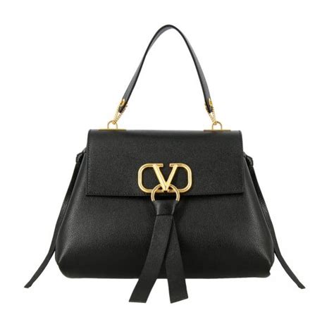 Valentino Garavani Outlet Vlogo Bag In Hammered Leather With Maxi V