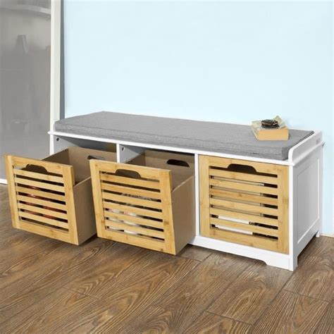 Check spelling or type a new query. Banc de Rangement avec coussin rembourré et 3 cubes ...