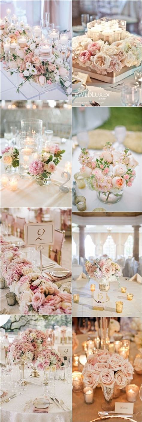 Blush Pink Wedding Centerpieces Decor Ideas Weddings Pinkweddings