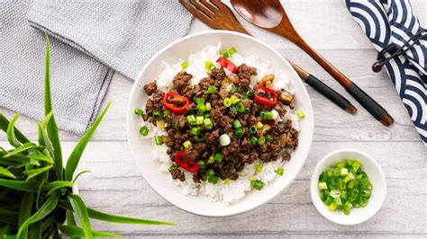 Garnish with more green onion and white. Mongolian Ground Beef | Khinskitchen | Beef Recipe