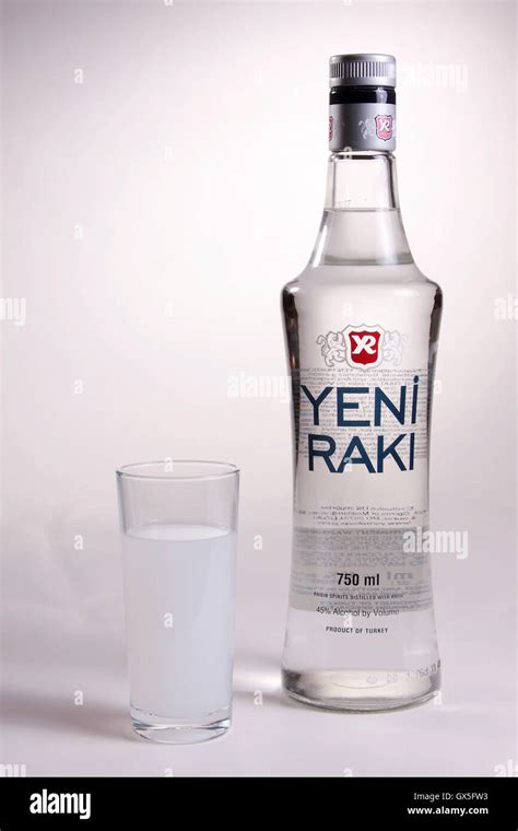 Bottle And Glass Of Yeni Raki Stock Photo Alamy